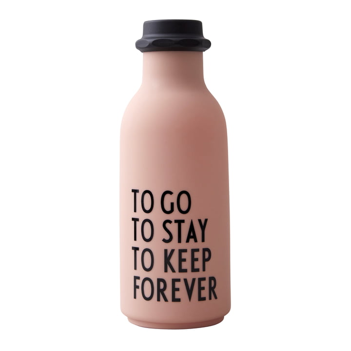 To Go Wasserflasche 0,5 l, To Go To Stay To Keep Forever / nude (Sonderedition) von Design Letters 