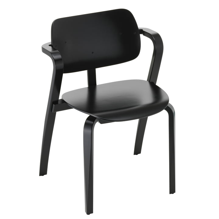 Aslak Chair, schwarz lackiert von Artek
