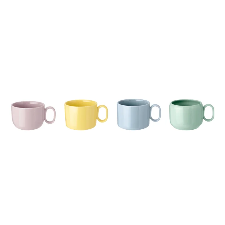 Mix’n’Match Tassen (4er-Set) von Rig-Tig by Stelton in blau / gelb / pink / grün