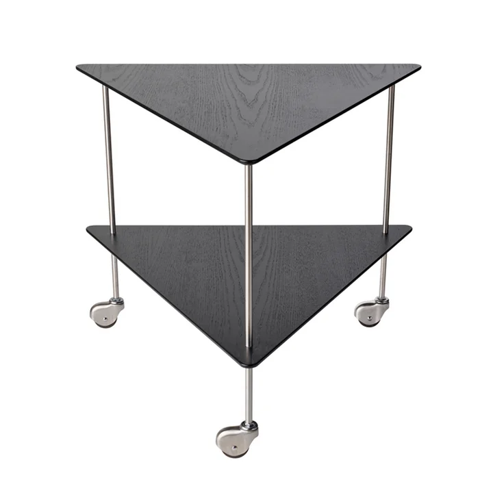 AJ Trolley Beistelltisch von Fritz Hansen in Esche schwarz / Chrom