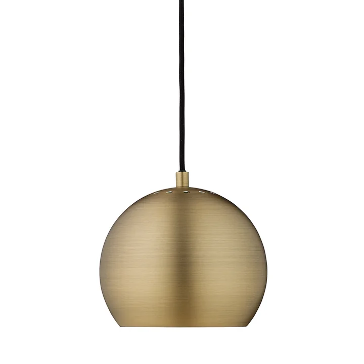 Ball Pendelleuchte Ø 18 cm, Antikmessing matt / weiß von Frandsen