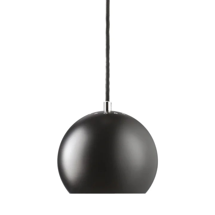 Ball Pendelleuchte Ø 18 cm, schwarz matt / weiß von Frandsen