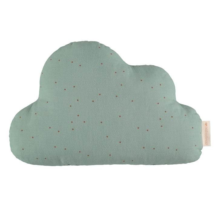 Cloud Kissen, 24 x 38 cm, toffee sweet dots / eden green von Nobodinoz