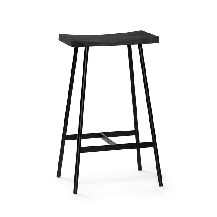 HC2 Barhocker H 65 cm von Andersen Furniture in Eiche schwarz / Stahl schwarz