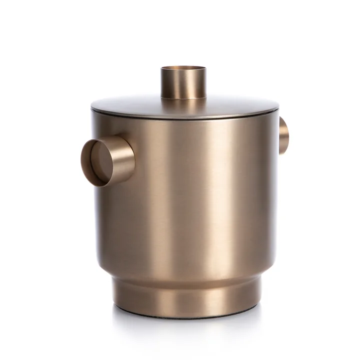 Rondo Eiswürfelbehälter small, Stahl kupfer, Ø 13 cm von XLBoom