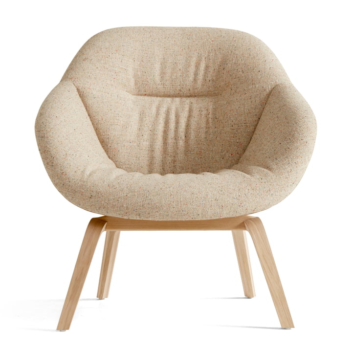 About A Lounge Chair AAL 83 Soft Duo von Hay in Eiche matt lackiert / Bolgheri LGG60 / Silk Leder SIL0258 (EU)