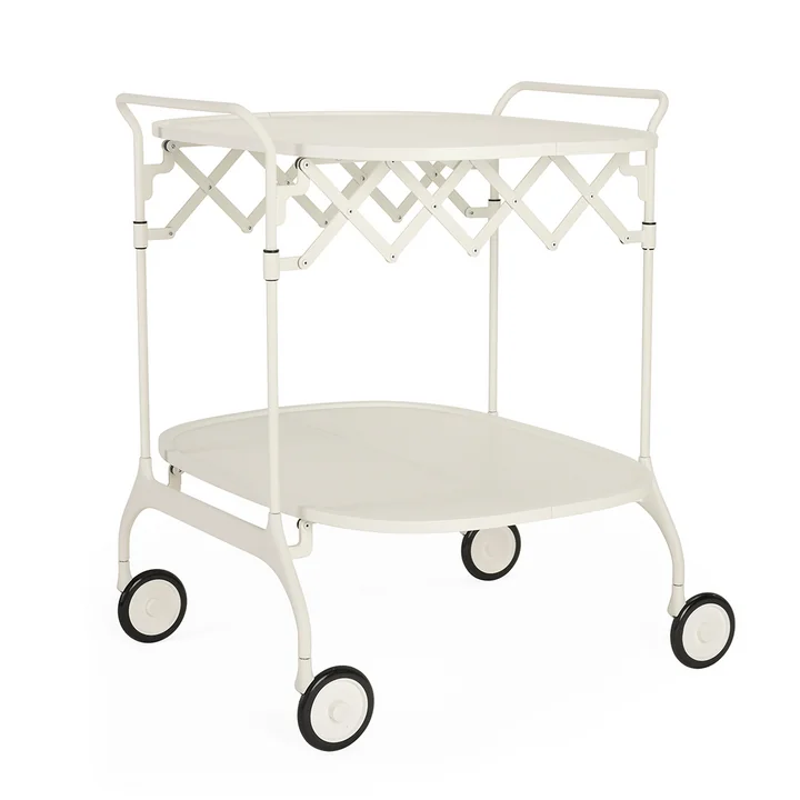 Gastone Servierwagen, monochrom weiß matt von Kartell