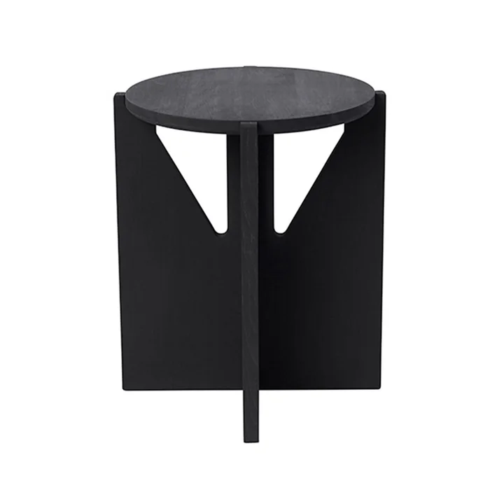 Hocker Ø 36 cm H 42 cm von Kristina Dam Studio in schwarz