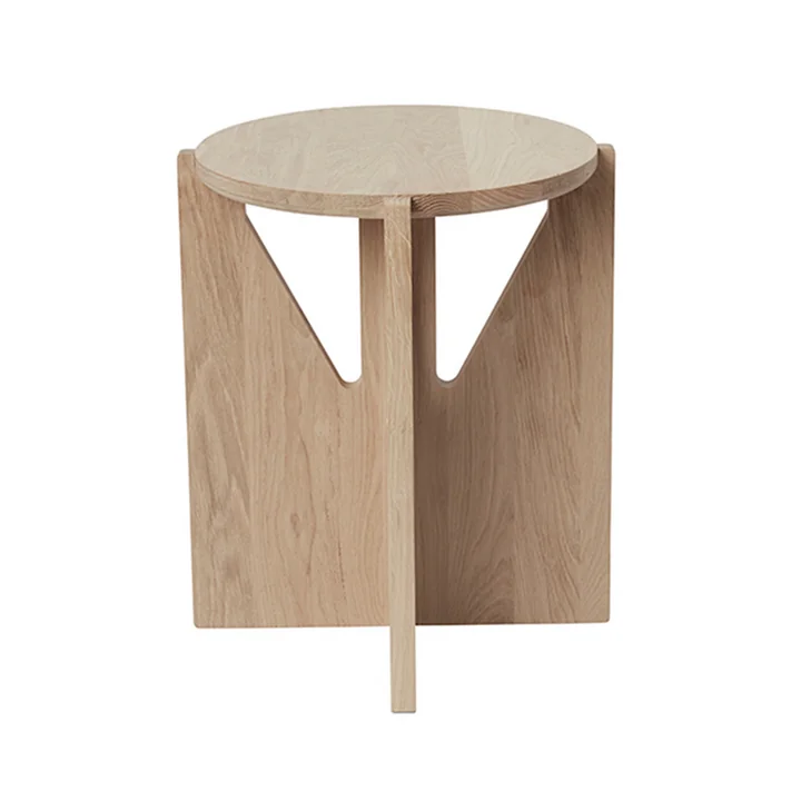 Hocker Ø 36 cm H 42 cm von Kristina Dam Studio in Eiche