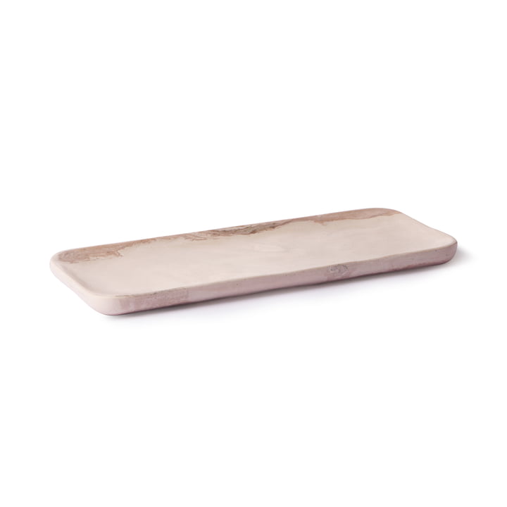 Tablett 30 x 12 cm von HKliving in Marmor rosa