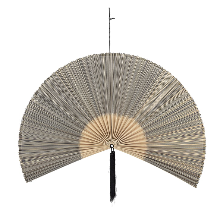 Jaime Wanddeko Fächer, 145 x 72 cm, Bambus / schwarz von Bloomingville.