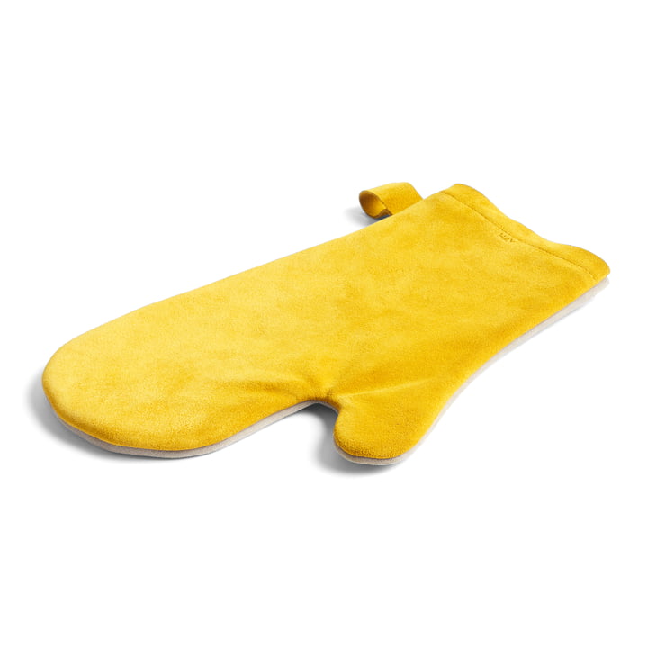 Suede Ofenhandschuhe, gelb von Hay.