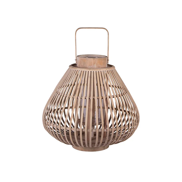 Sahara Bambus Laterne M Ø 39 x H 33 cm von von Broste Copenhagen in natur