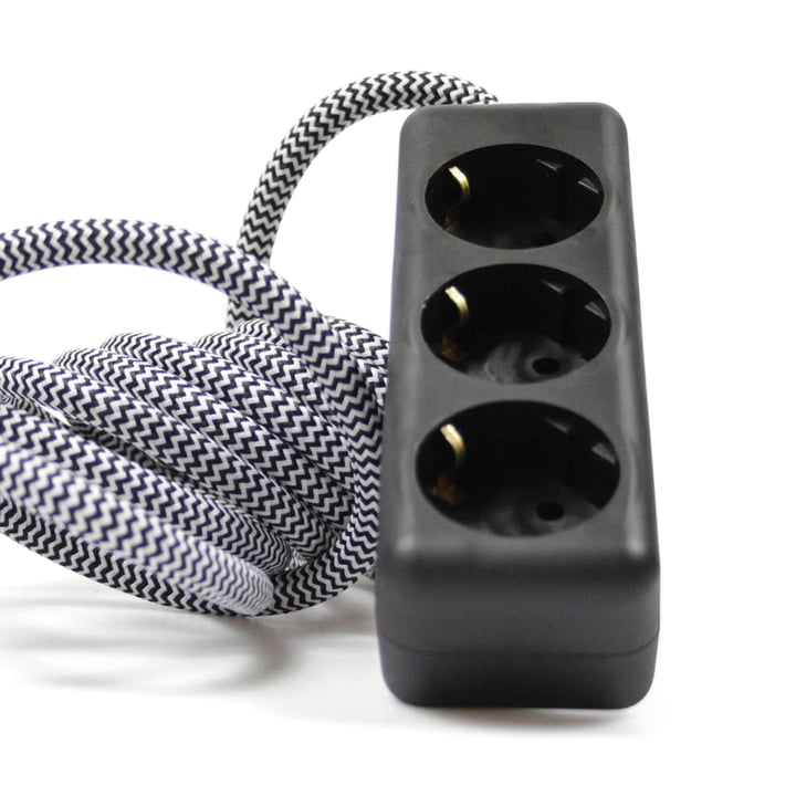 Extension Cord 3fach-Steckdose, Zebra Skin (TT-90) von NUD Collection