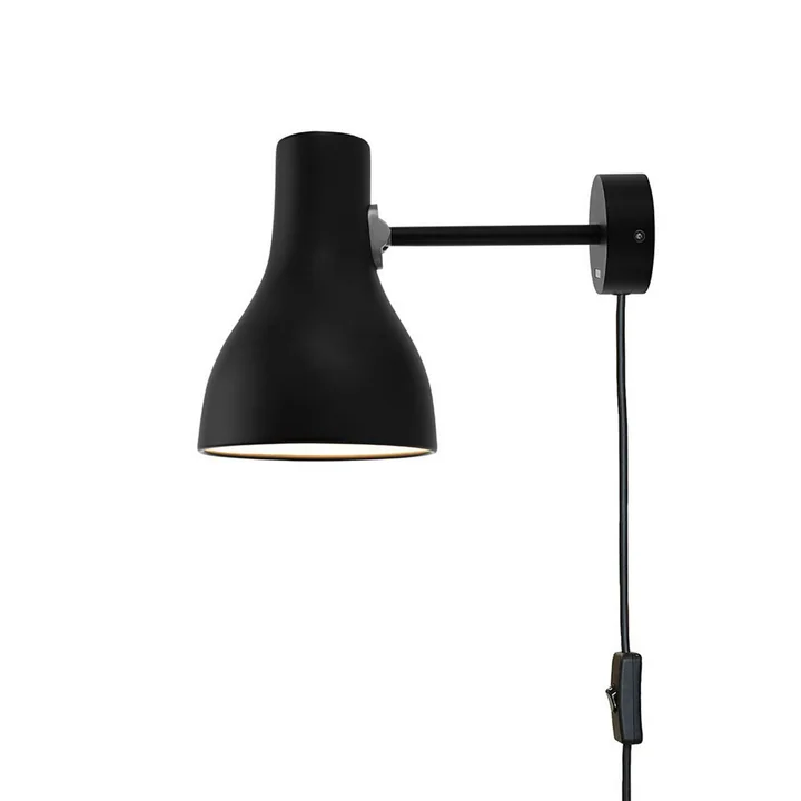 Type 75 Wandleuchte, jet black (mit Kabel) von Anglepoise