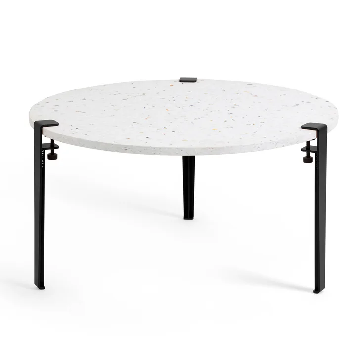 Der VENEZIA Couchtisch Ø 80 cm, graphitschwarz von TipToe