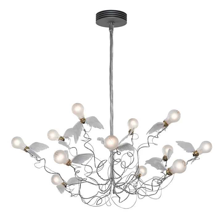 Die Birdie Pendelleuchte, transparent von Ingo Maurer