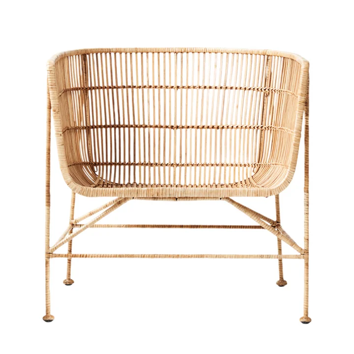 Der Cuun Rattan Lounge Chair, natur von House Doctor