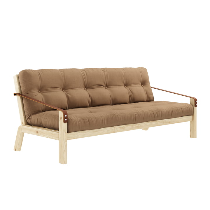 Das Poetry Schlafsofa, Kiefer natur / mocca (755) von Karup Design