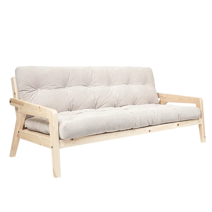 Das Grab Sofa, Kiefer natur / Cord Ivory (510) von Karup