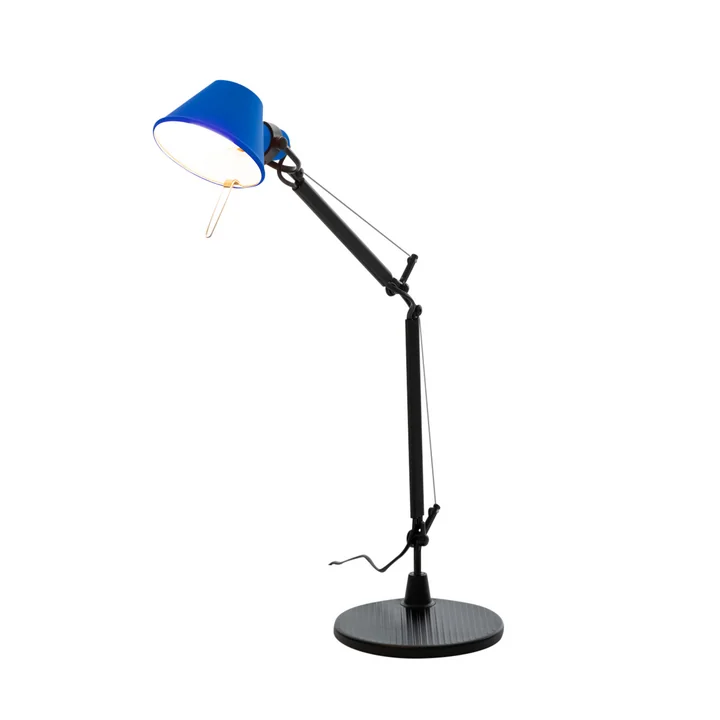 Tolomeo Micro Bicolor Tischleuchte, schwarz / blau von Artemide
