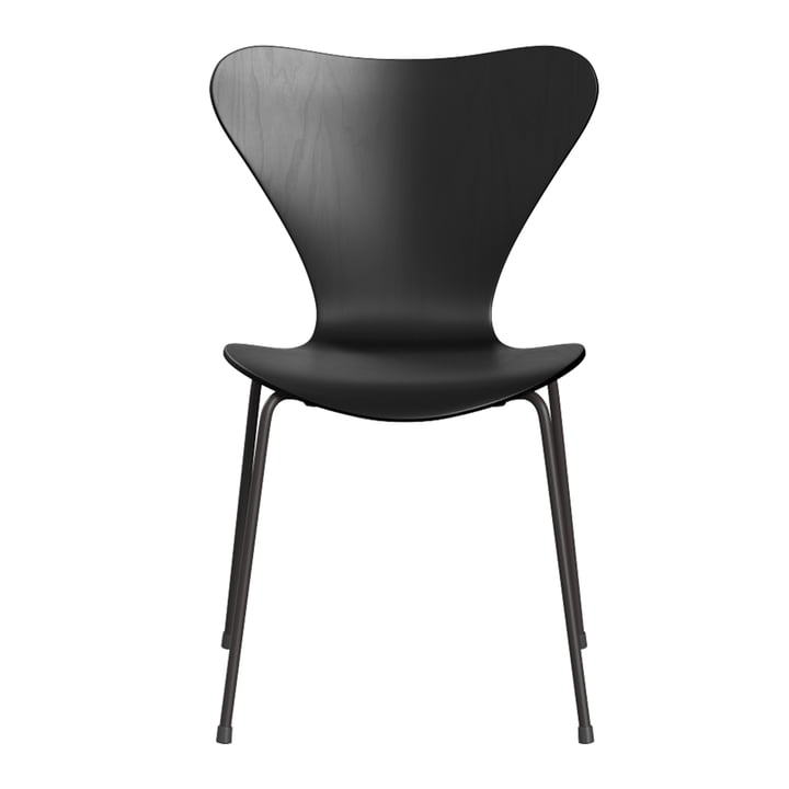Serie 7 Stuhl von Fritz Hansen in Esche schwarz gefärbt / Gestell schwarz