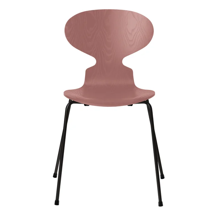 Ameise Stuhl von Fritz Hansen in Esche wild rose gefärbt / Gestell schwarz