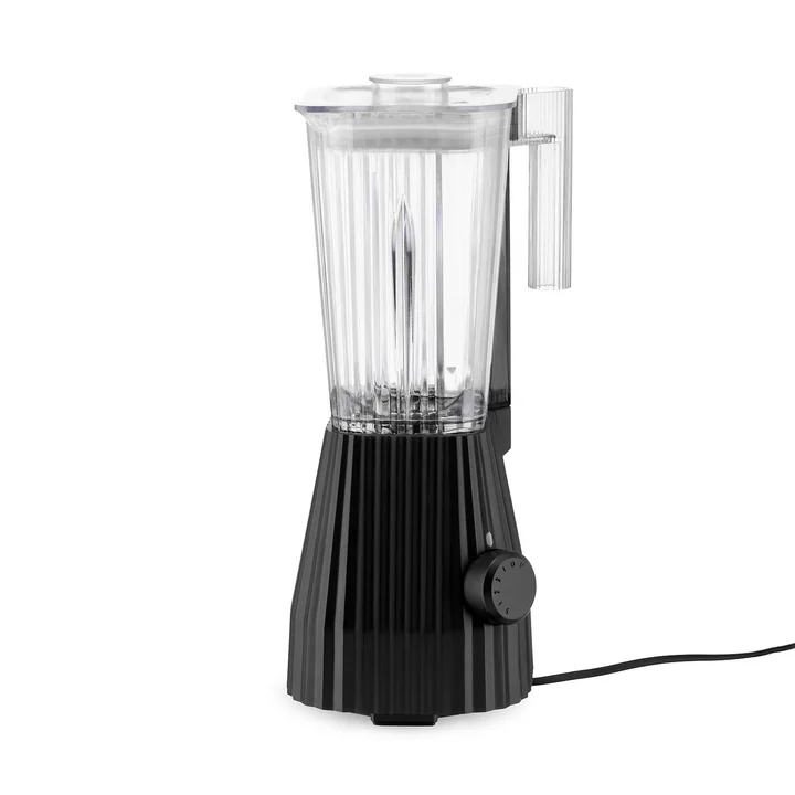 Der Plissé Standmixer, schwarz von Alessi