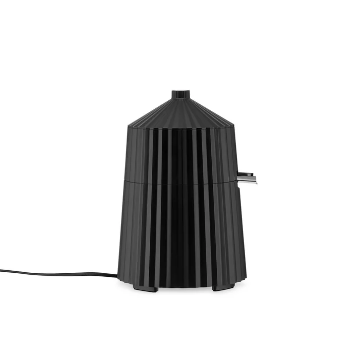 Die Plissé elektrische Zitronenpresse, schwarz von Alessi
