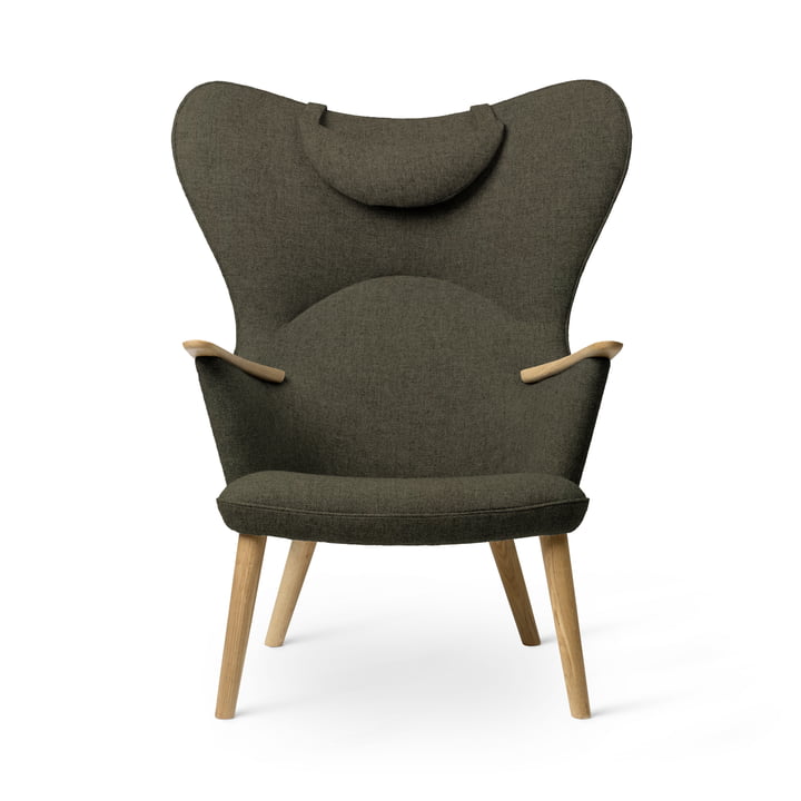Der CH78 Mama Bear Lounge Chair, Eiche geölt / Fiord 0961 von Carl Hansen
