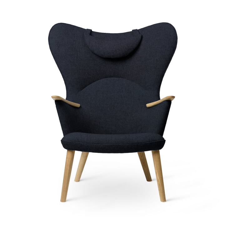 Der CH78 Mama Bear Lounge Chair, Eiche geölt / Fiord 0782 von Carl Hansen