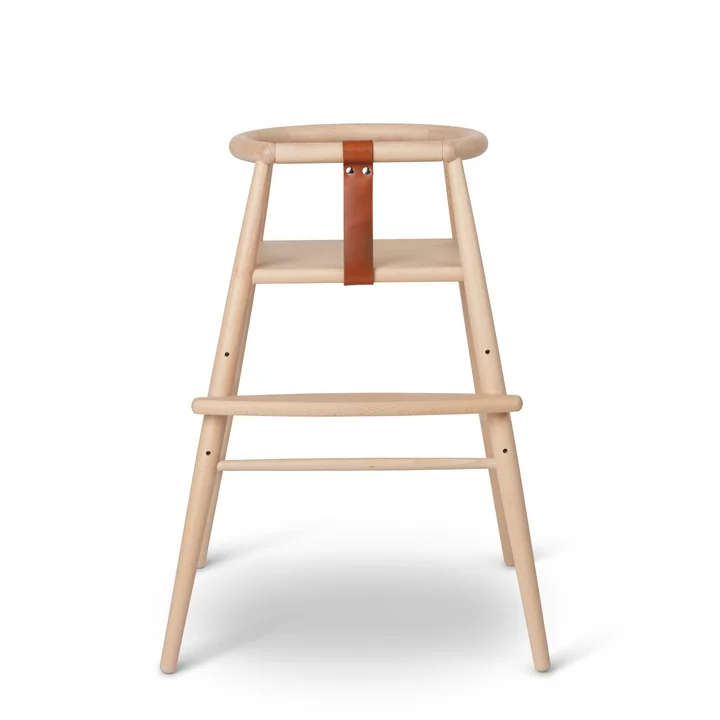 Der ND54 Hochstuhl, Buche matt lackiert / cognac von Carl Hansen