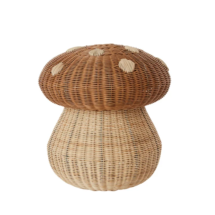 Der Mushroom Aufbewahrungskorb, Ø 42 x H 46 cm, natur von OYOY