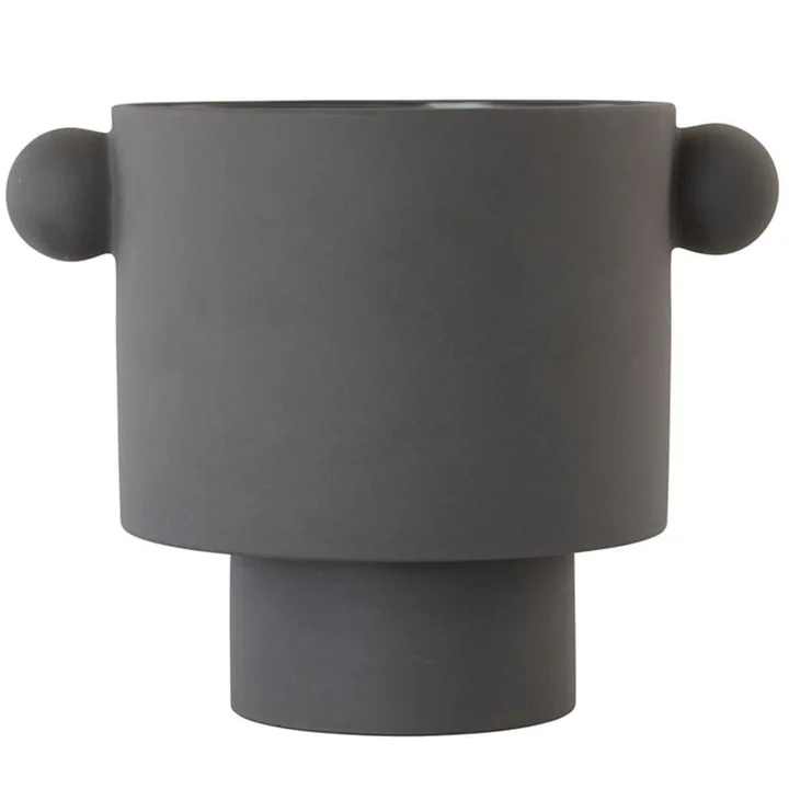 Der Inka Kana Übertopf, Ø 30 x H 23 cm, anthrazit von OYOY