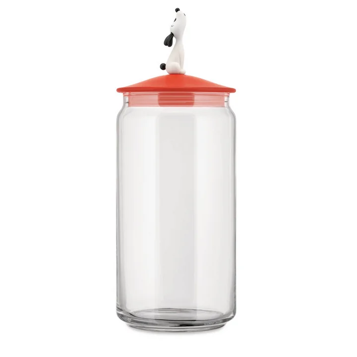 Der Lulà Behälter für Hundefutter, rotorange von Alessi
