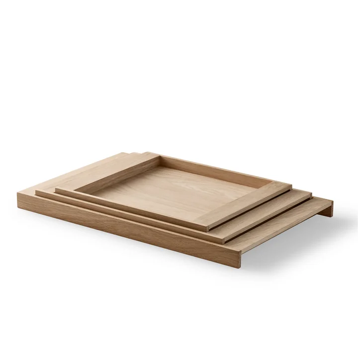 Das No. 10 Tray von Skagerak in seinen verschiedenen Größen, gestapelt
