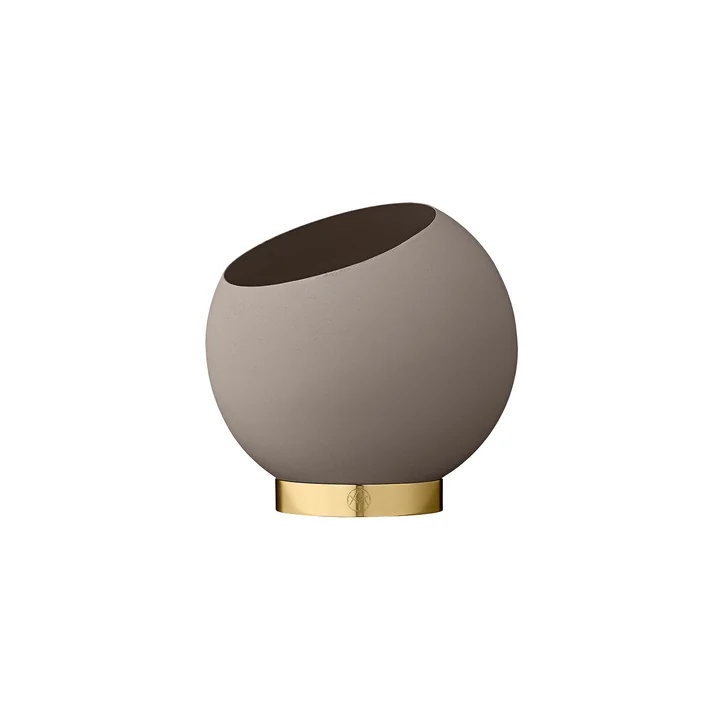 Der Globe Blumentopf, Ø 17 x H 15,4 cm, taupe von AYTM