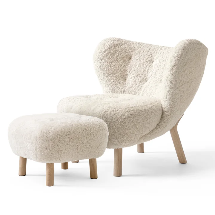 Der Little Petra VB1, Incl. Pouf ATD1, Sheep. Moonlight / White 1 von &Tradition