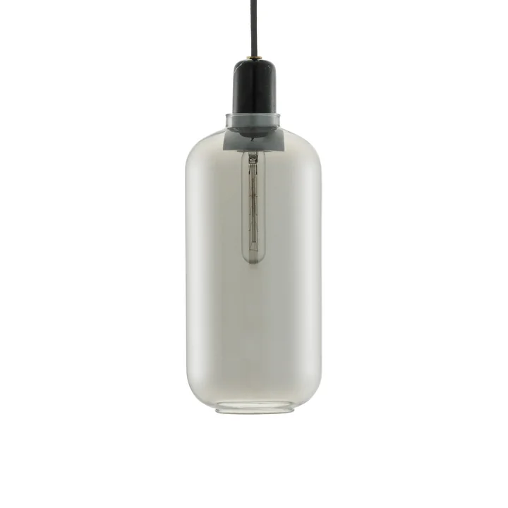 Amp Pendelleuchte large von Normann Copenhagen in Smoke / Black