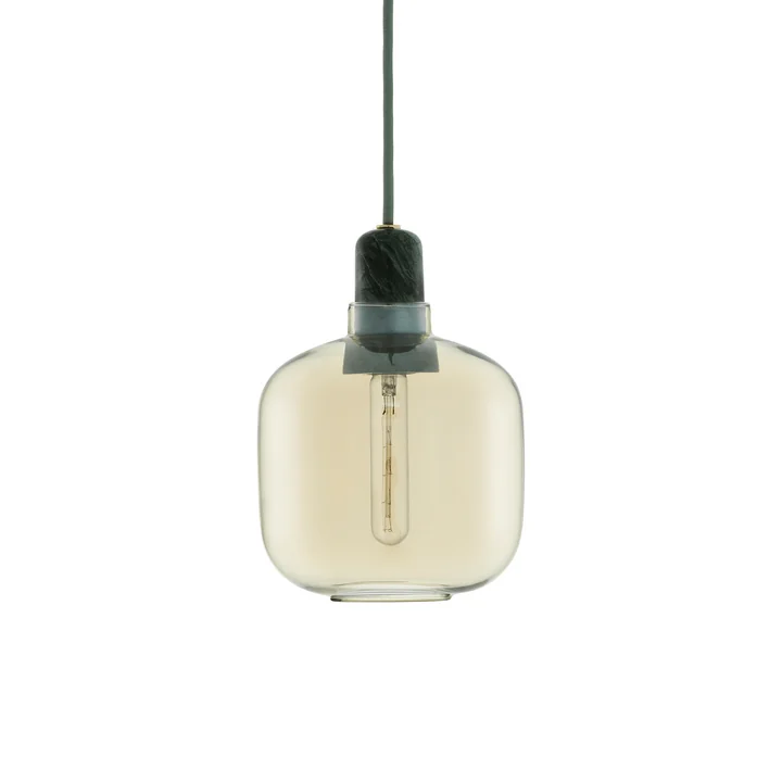 Amp Pendelleuchte small von Normann Copenhagen in Gold / Green