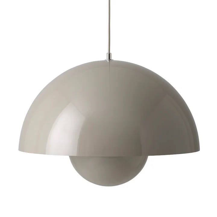 FlowerPot Pendelleuchte VP2 von &Tradition in grey beige