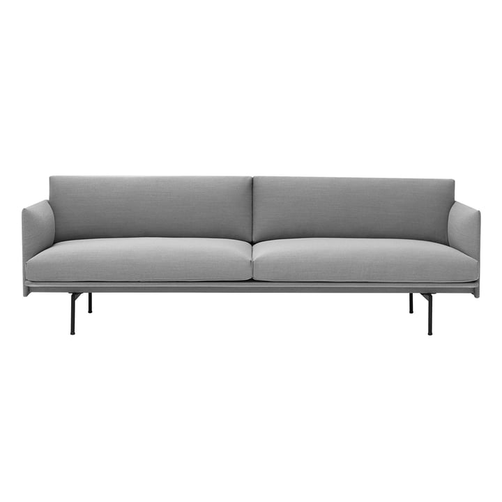 Das Outline Sofa 3-Sitzer von Muuto in grau