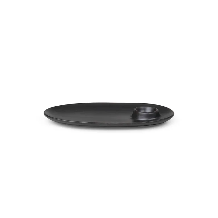 Der Flow Frühstücksteller von Ferm Living in schwarz