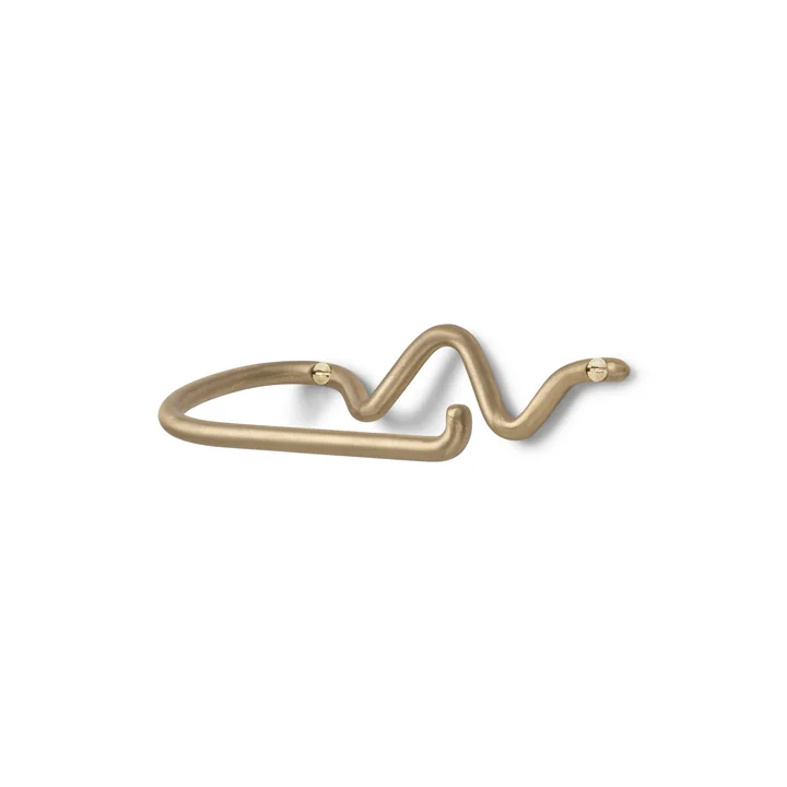 Der Curvature Toilettenpapierhalter von Ferm Living in messing