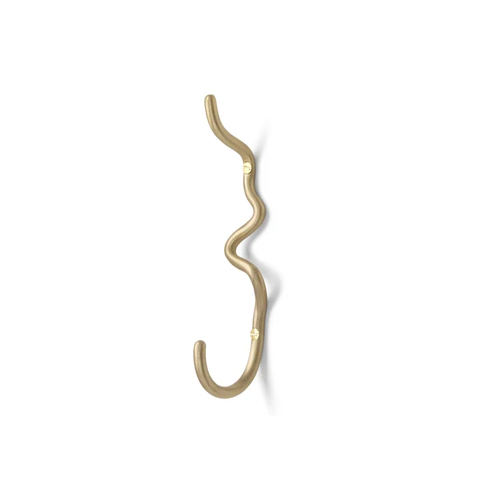 Der Curvature Wandhaken einzeln von Ferm Living in messing