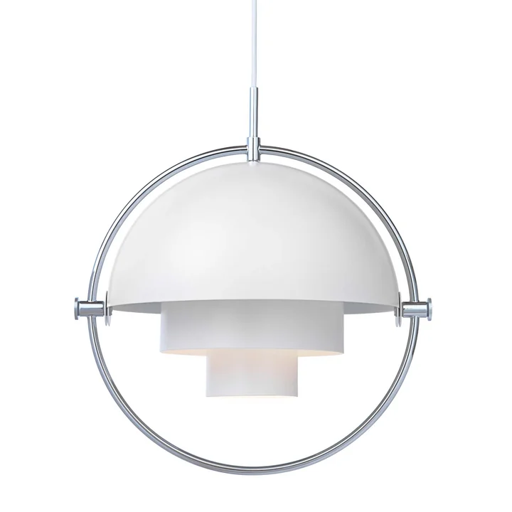Multi-Lite Pendelleuchte Ø 36 cm von Gubi in Chrom / Weiß