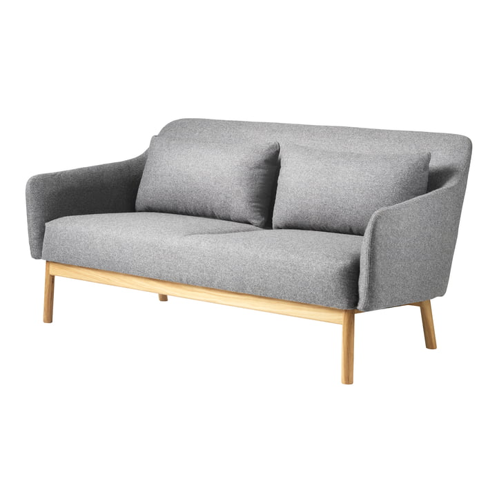 Das Gesja 2-Sitzer Sofa von FDB Møbler in Eiche natur / Gray Melange