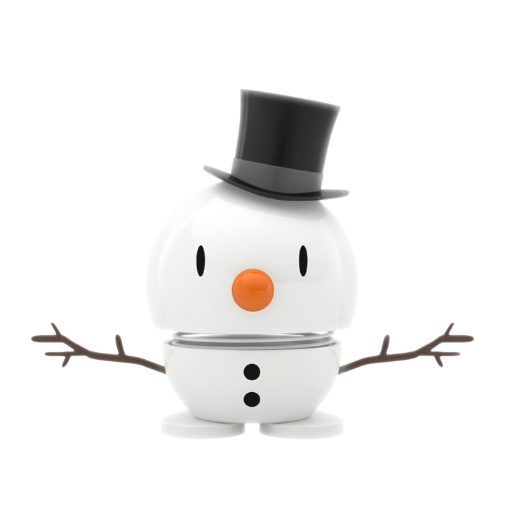 Snowman, klein / weiß von Hoptimist