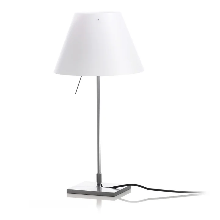 Luceplan - Costanzina Tischleuchte D13pic. Komplett, Aluminium / weiß