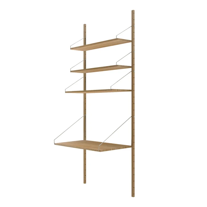 Library Regal H 185,2 cm, Eiche geölt (Desk Section) von Frama